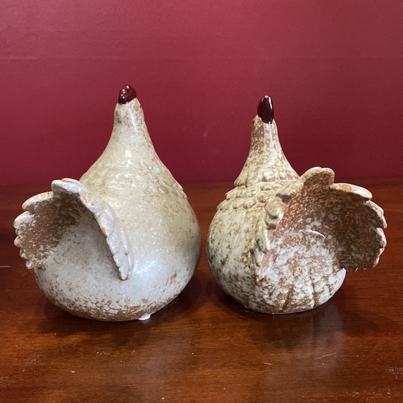 Pottery Chicken Figurines - Picture 3 of 7